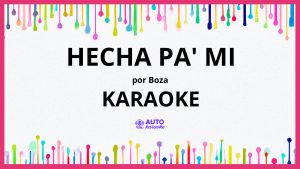 Boza - Hecha Pa' Mi KARAOKE (tono original)