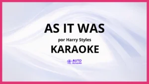 Harry Styles - As It Was KARAOKE (tono original)