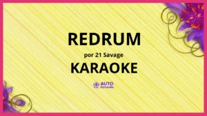 21 Savage - redrum KARAOKE (tono original)