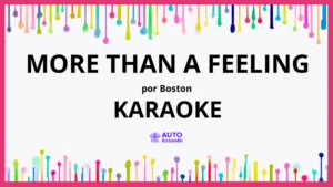 Boston - More Than a Feeling KARAOKE (tono original)