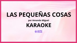 Amanda Miguel - Las Pequeñas Cosas KARAOKE (tono original)