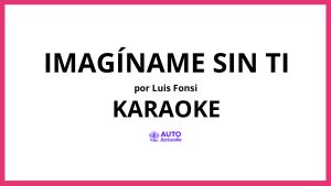 Luis Fonsi - Imagíname Sin Ti KARAOKE (tono original)