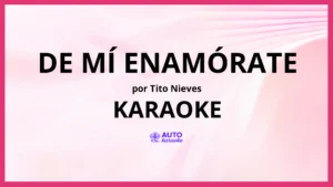 Tito Nieves - De Mí Enamórate KARAOKE (tono original)