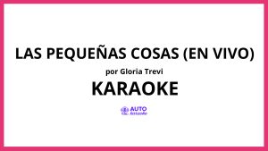 Gloria Trevi - Las Pequeñas Cosas (En Vivo) KARAOKE (tono original)