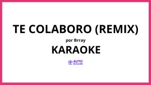 Brray - Te Colaboro (Remix) KARAOKE (tono original)