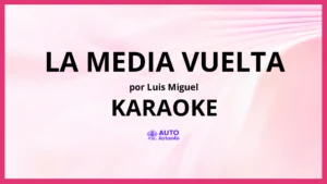 Luis Miguel - La Media Vuelta KARAOKE (tono original)