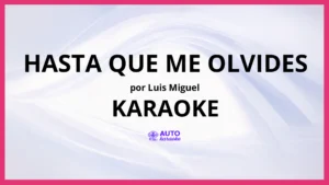 Luis Miguel - Hasta Que Me Olvides KARAOKE (tono original)