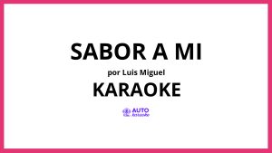 Luis Miguel - Sabor a Mi KARAOKE (tono original)
