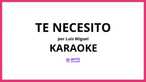 Luis Miguel - Te necesito KARAOKE (tono original)