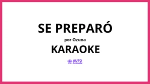 Ozuna - Se Preparó KARAOKE (tono original)