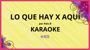 Rels B - lo que hay x aquí KARAOKE (tono original)