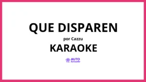 Cazzu - Que Disparen KARAOKE (tono original)