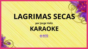 Jorge Veliz - Lagrimas secas KARAOKE (tono original)
